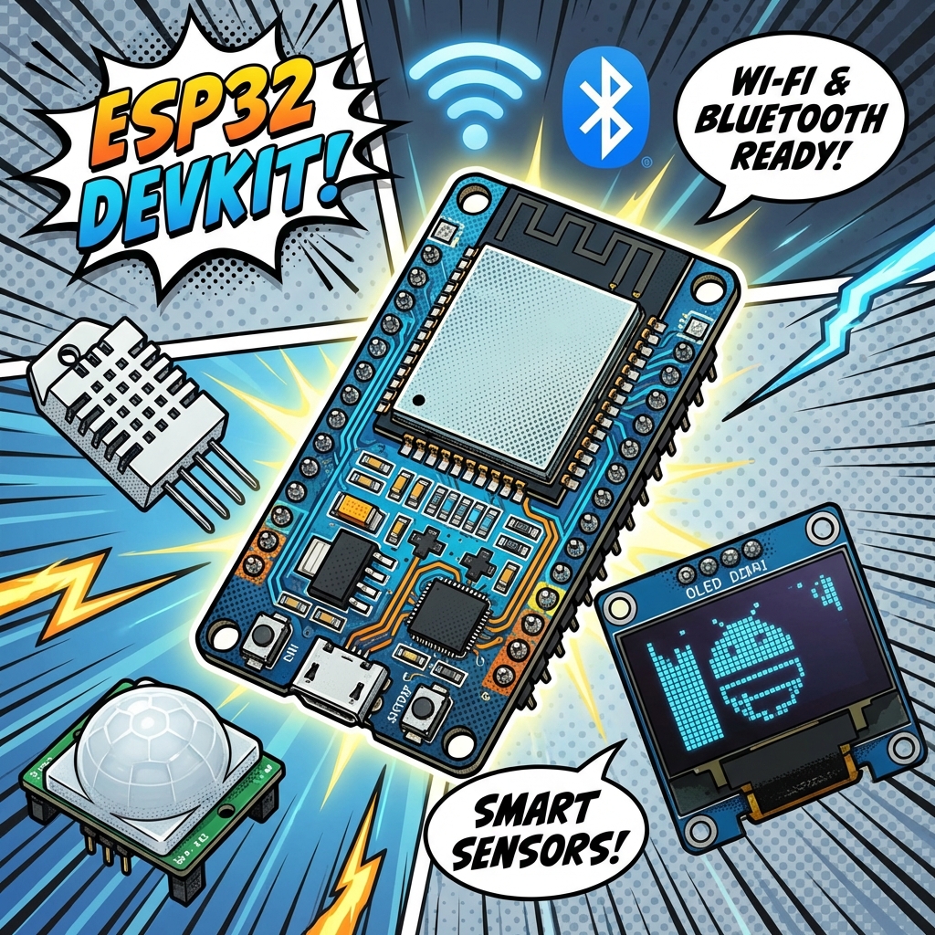 ESP32 IoT Starter Bundle - WiFi & Bluetooth Powered