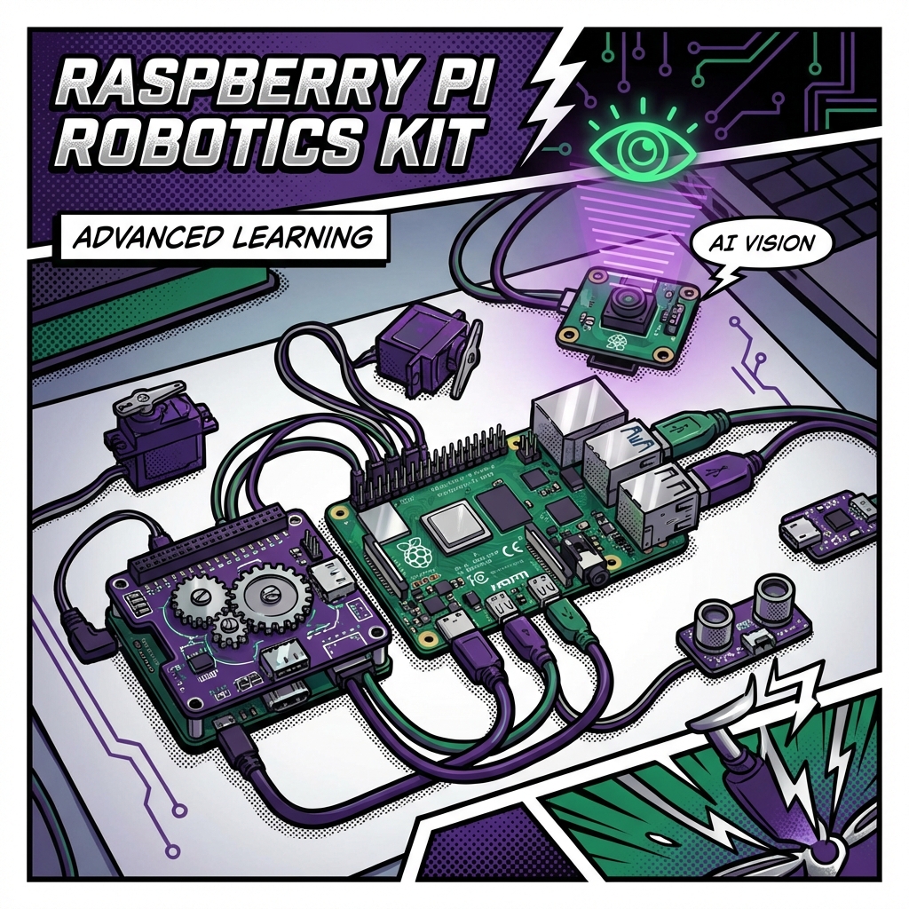 Raspberry Pi 4B Robotics & AI Bundle - Linux Powered